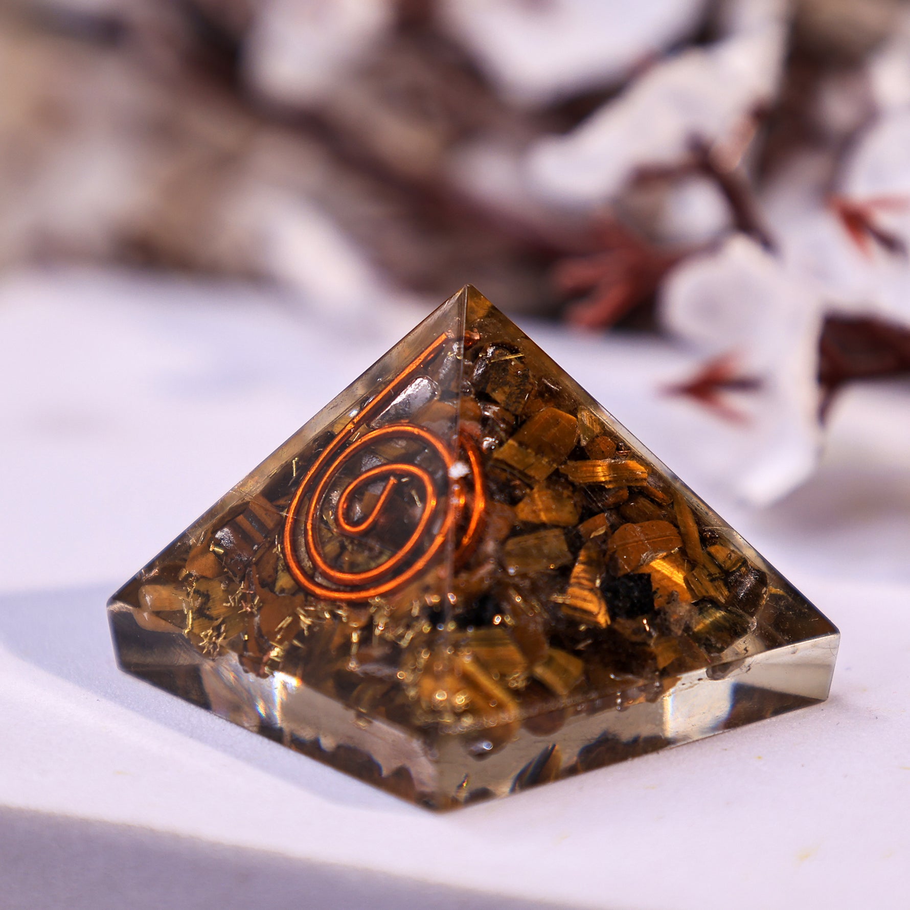 Tiger Eye Pyramid - Abhimantrit