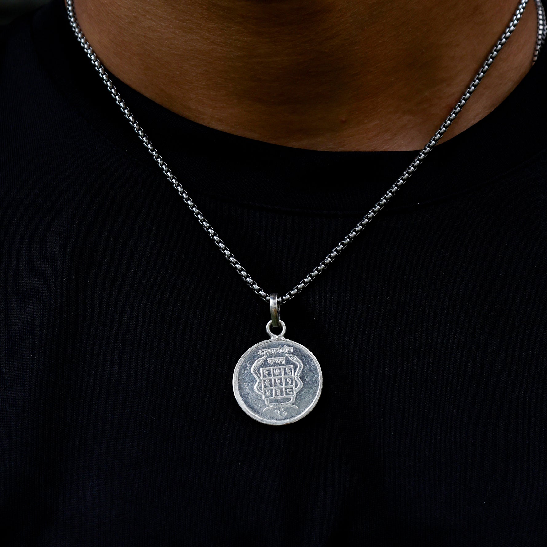 Shivling Yantra Pure Silver Pendant - Abhimantrit