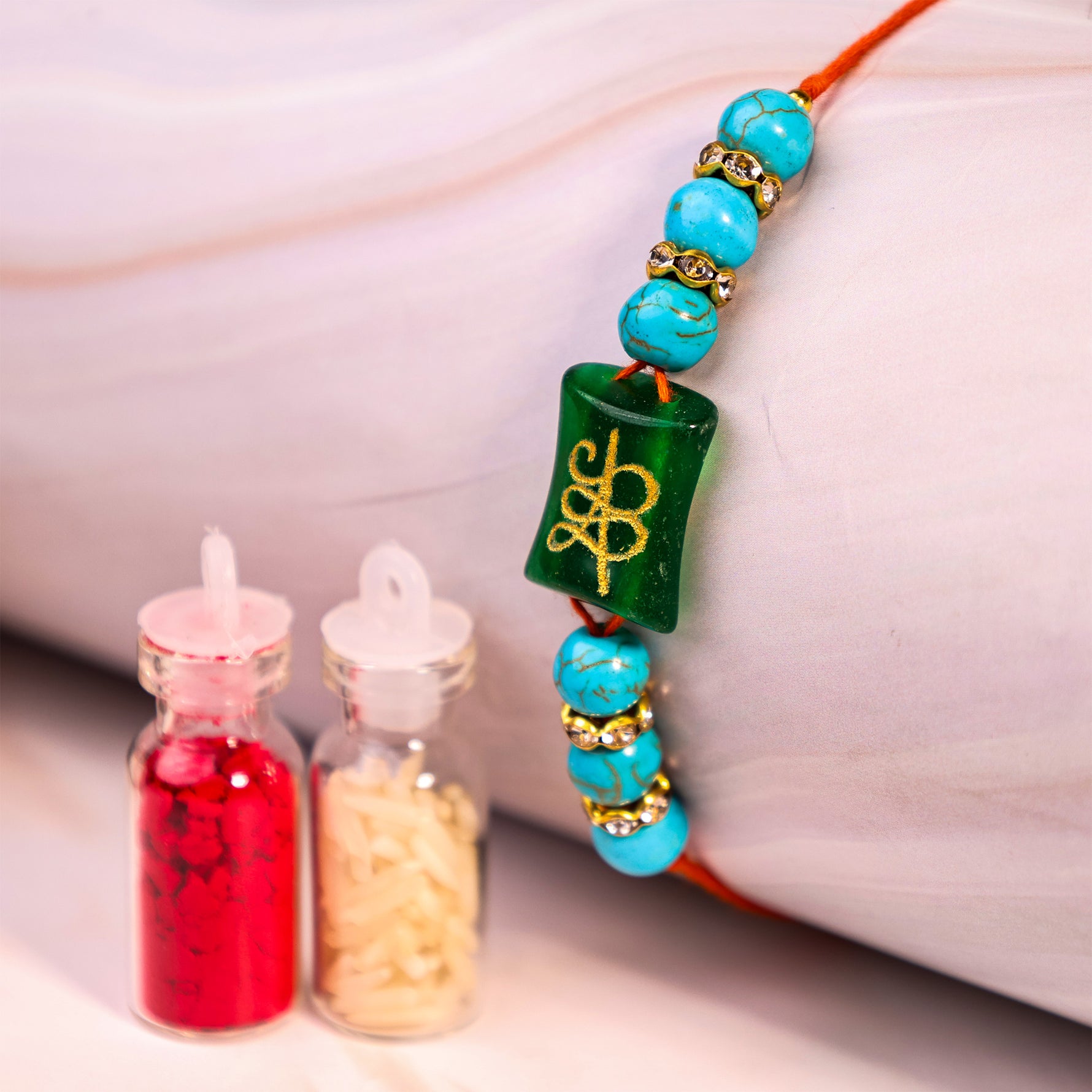 Money Coin Reiki Symbol Rakhi (1 Piece) - Abhimantrit