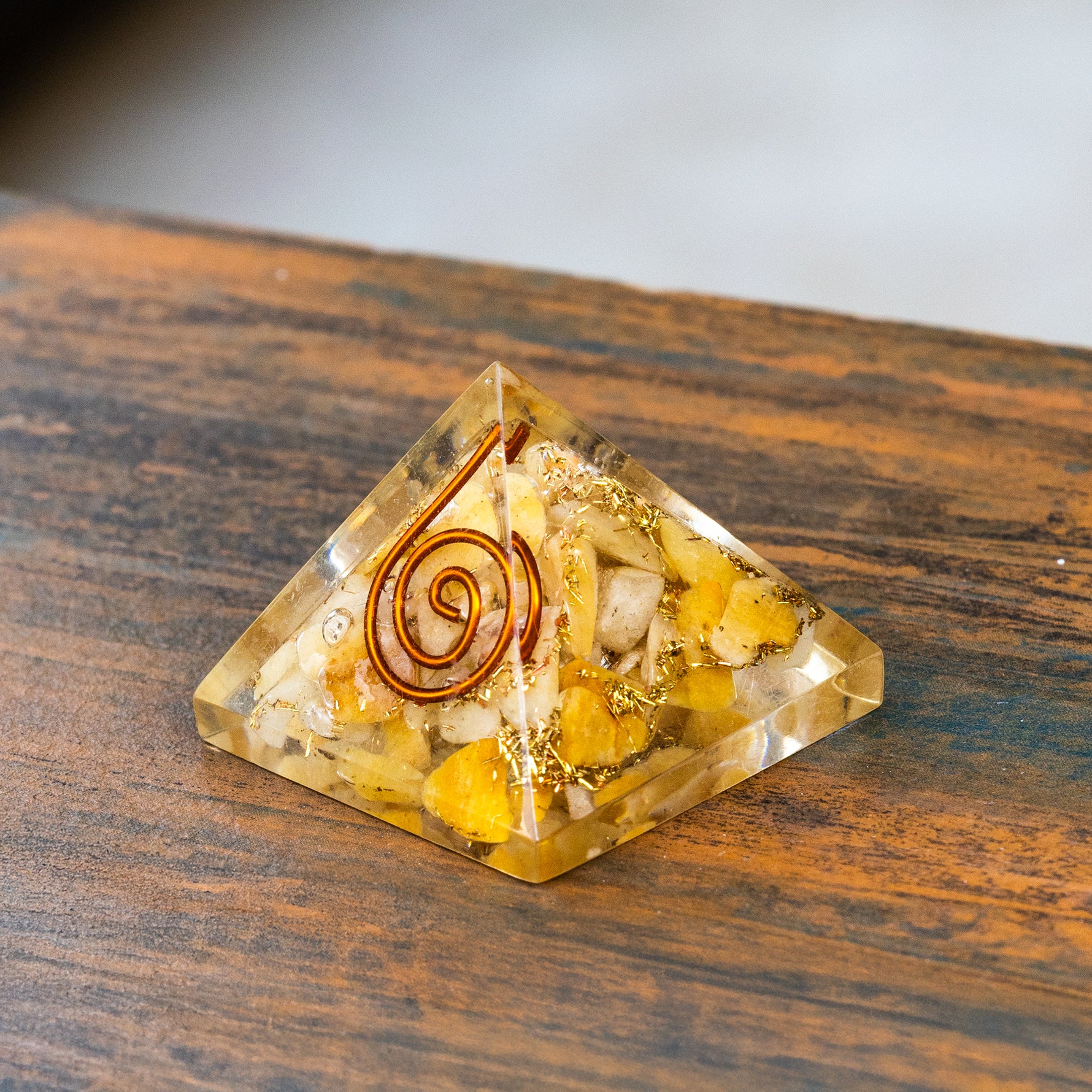 Yellow Citrine Pyramid - Abhimantrit