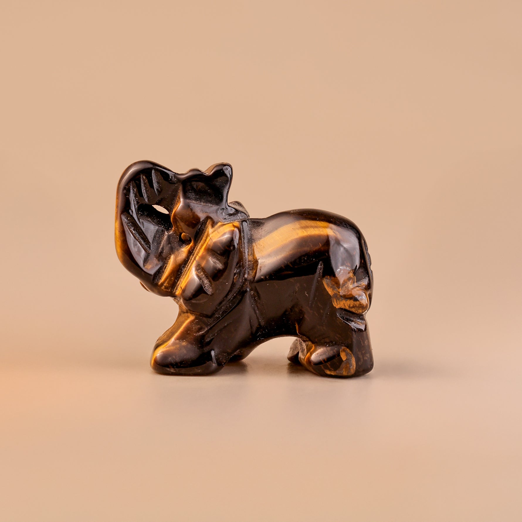Tiger Eye Crystal Elephant - Abhimantrit