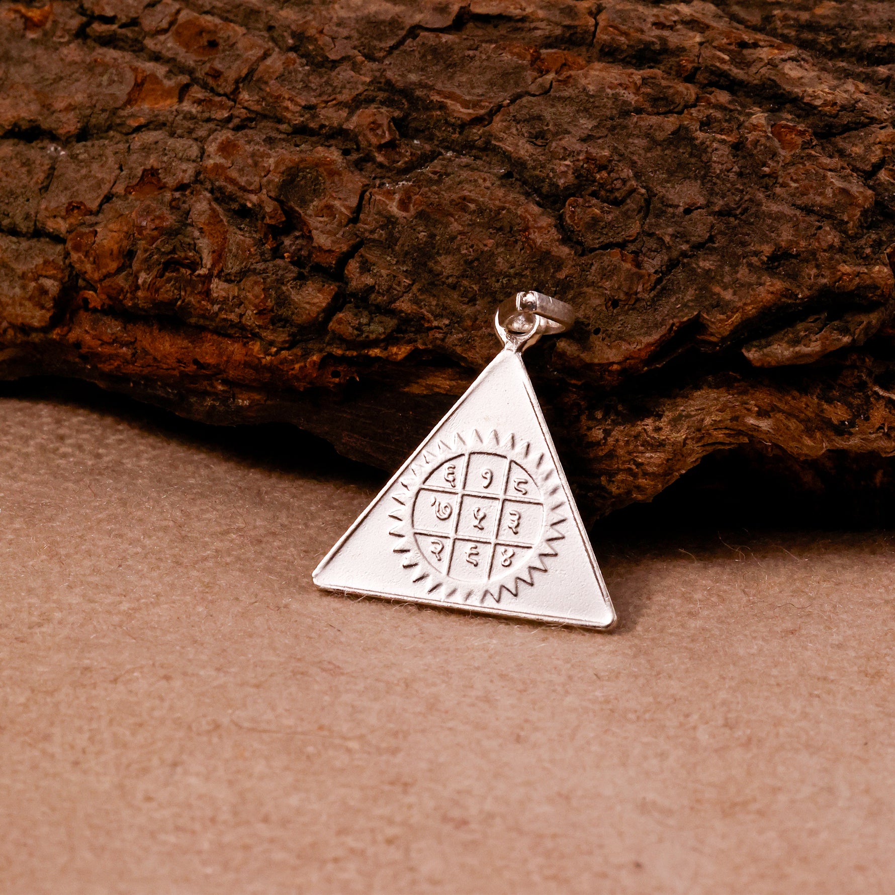 Trishakti Silver Surya Budh Yantra Pendant - Abhimantrit
