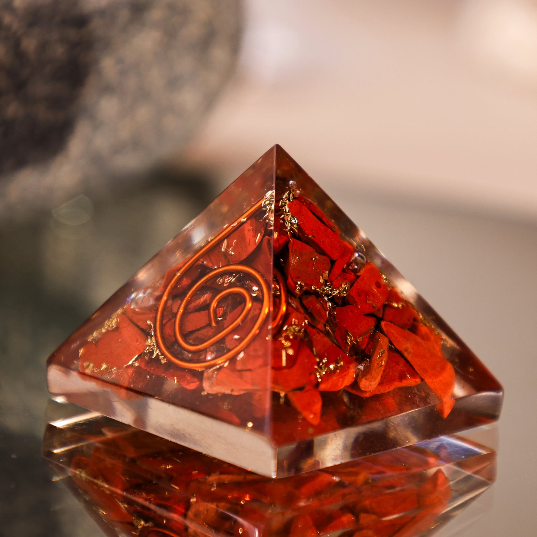 Red Jasper Pyramid - Abhimantrit