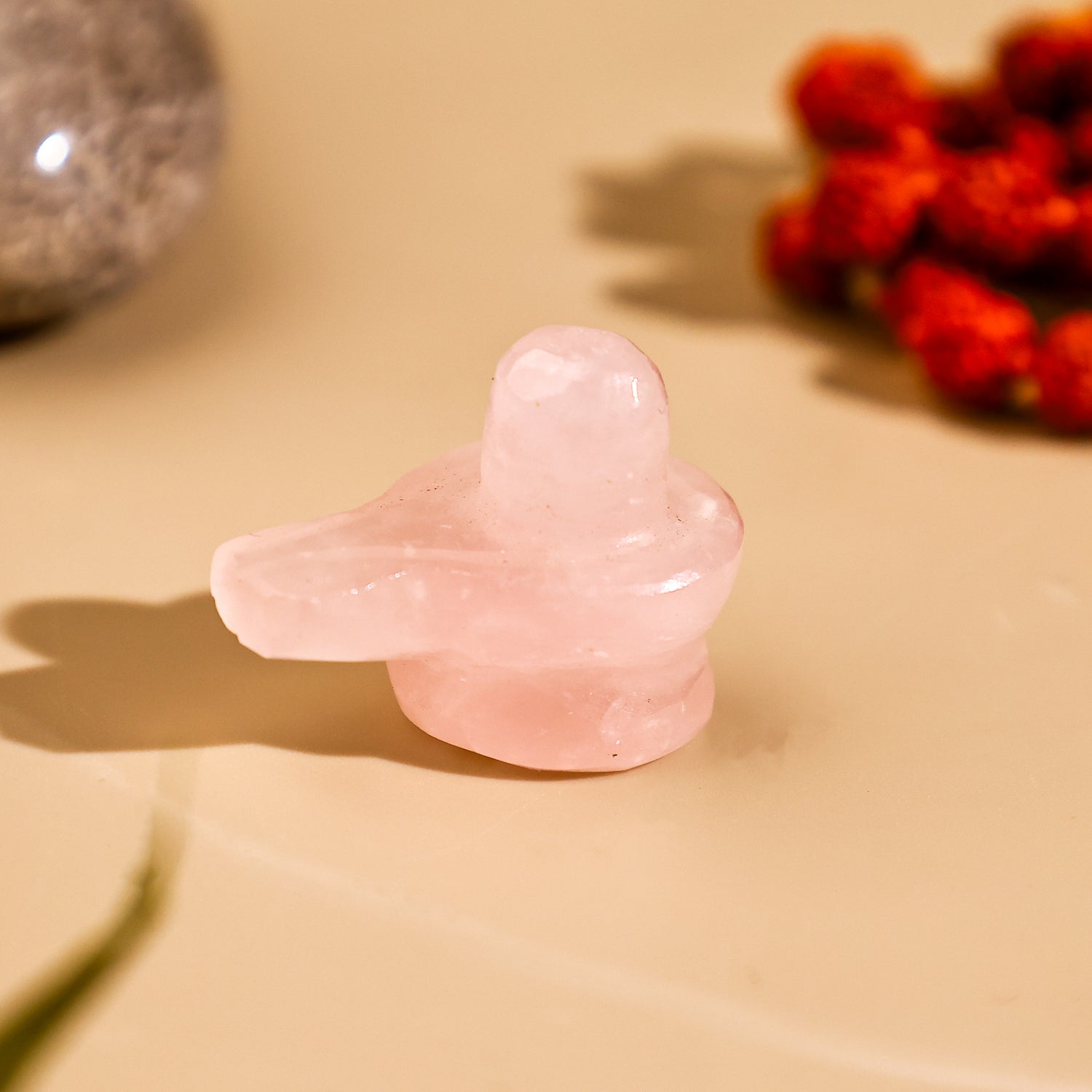 Rose Quartz Shivling - Abhimantrit