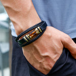 Tiger Eye leather Bracelet 