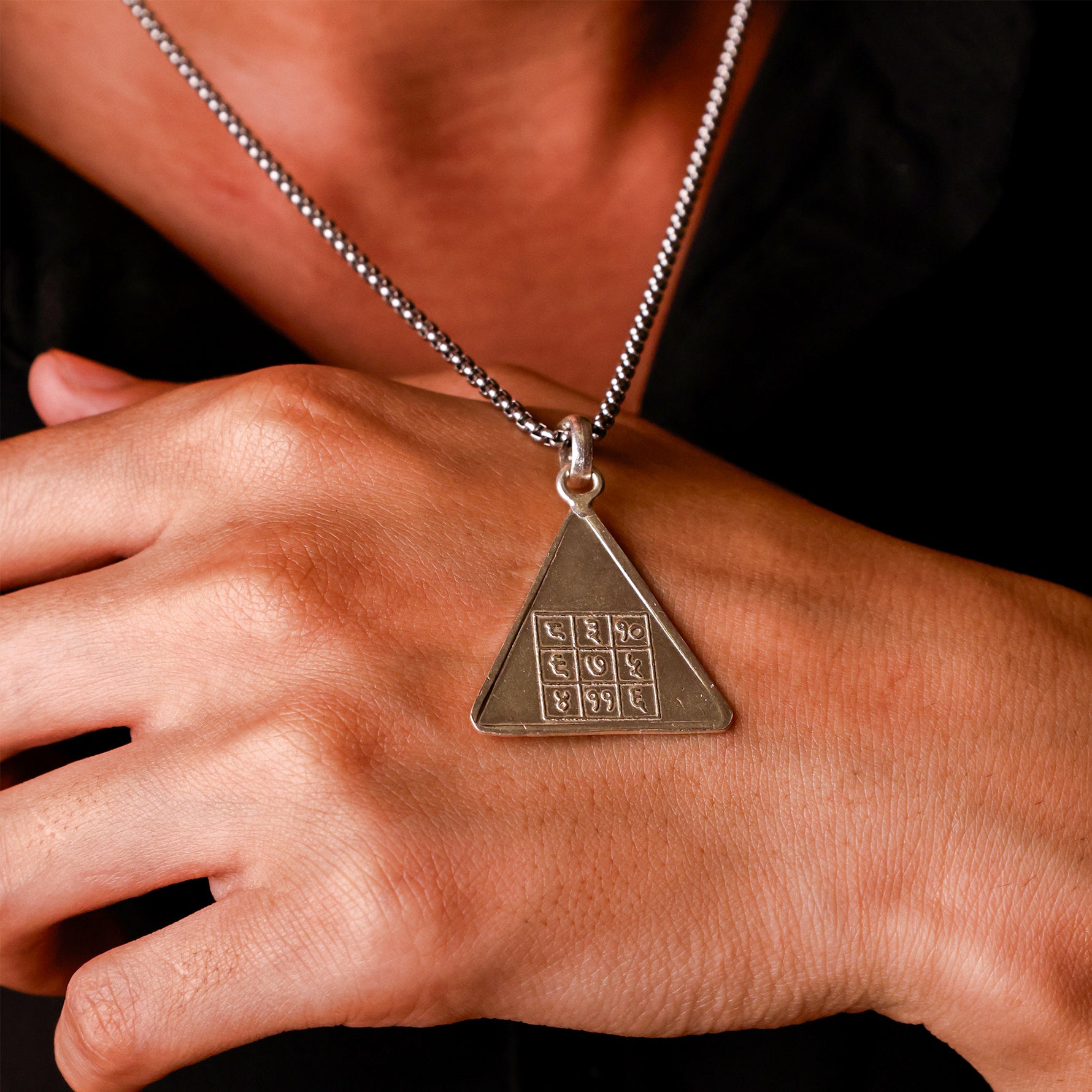 Kuber Yantra Silver Pendant - Abhimantrit