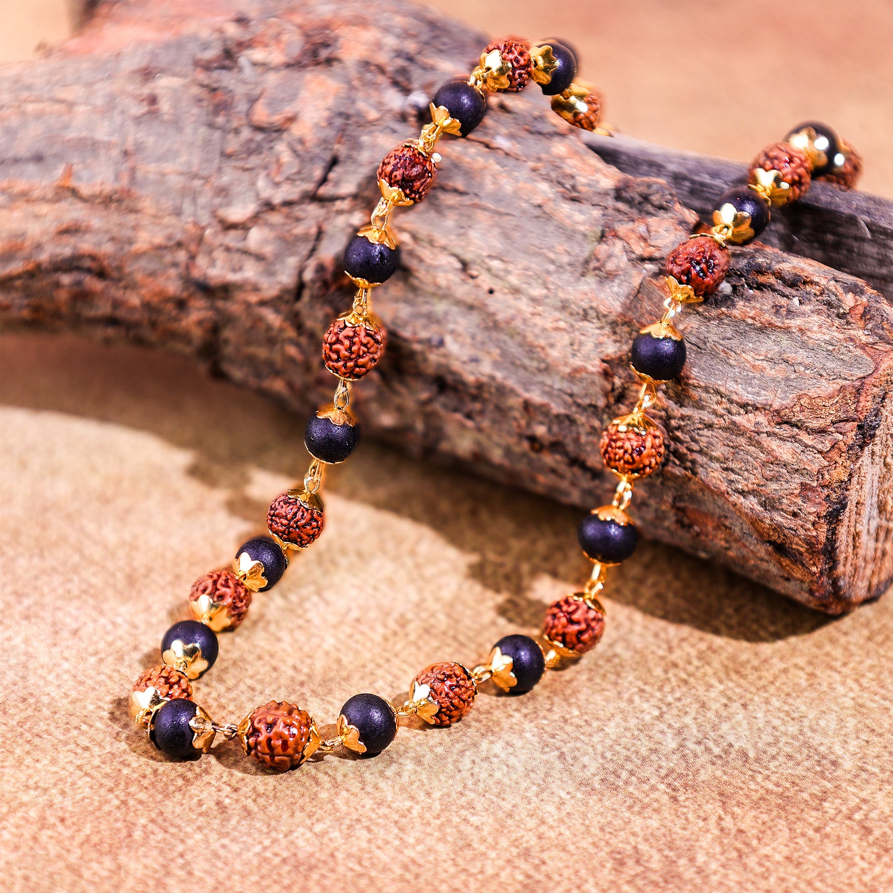 Karungali Mala With Rudraksha BeadsKarungali Mala With Rudraksha Beads - Abhimantrit