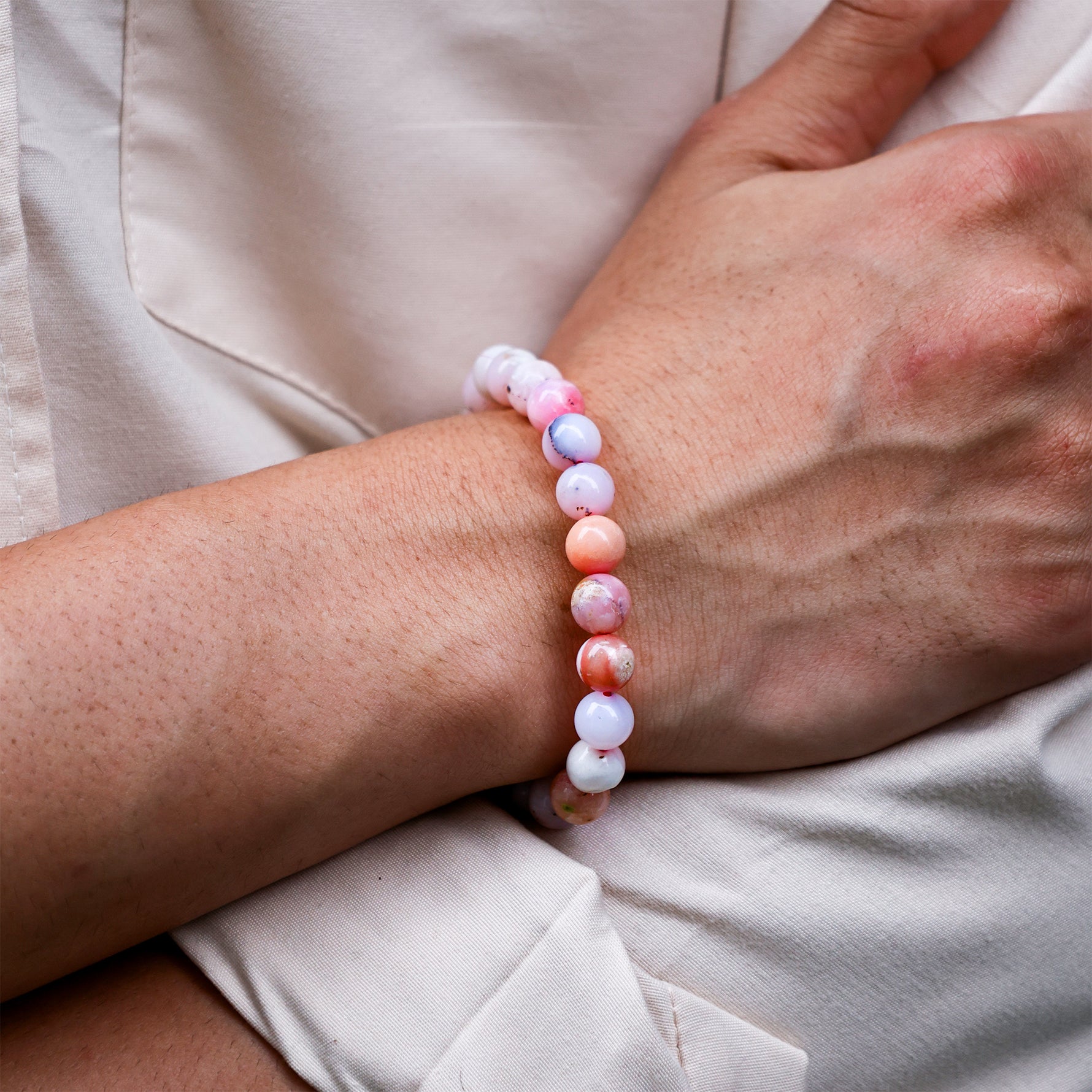 Pink Opal BraceletPink Opal Bracelet - Abhimantrit & Certified