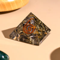 Crystal Pyrite Pyramid - Abhimantrit