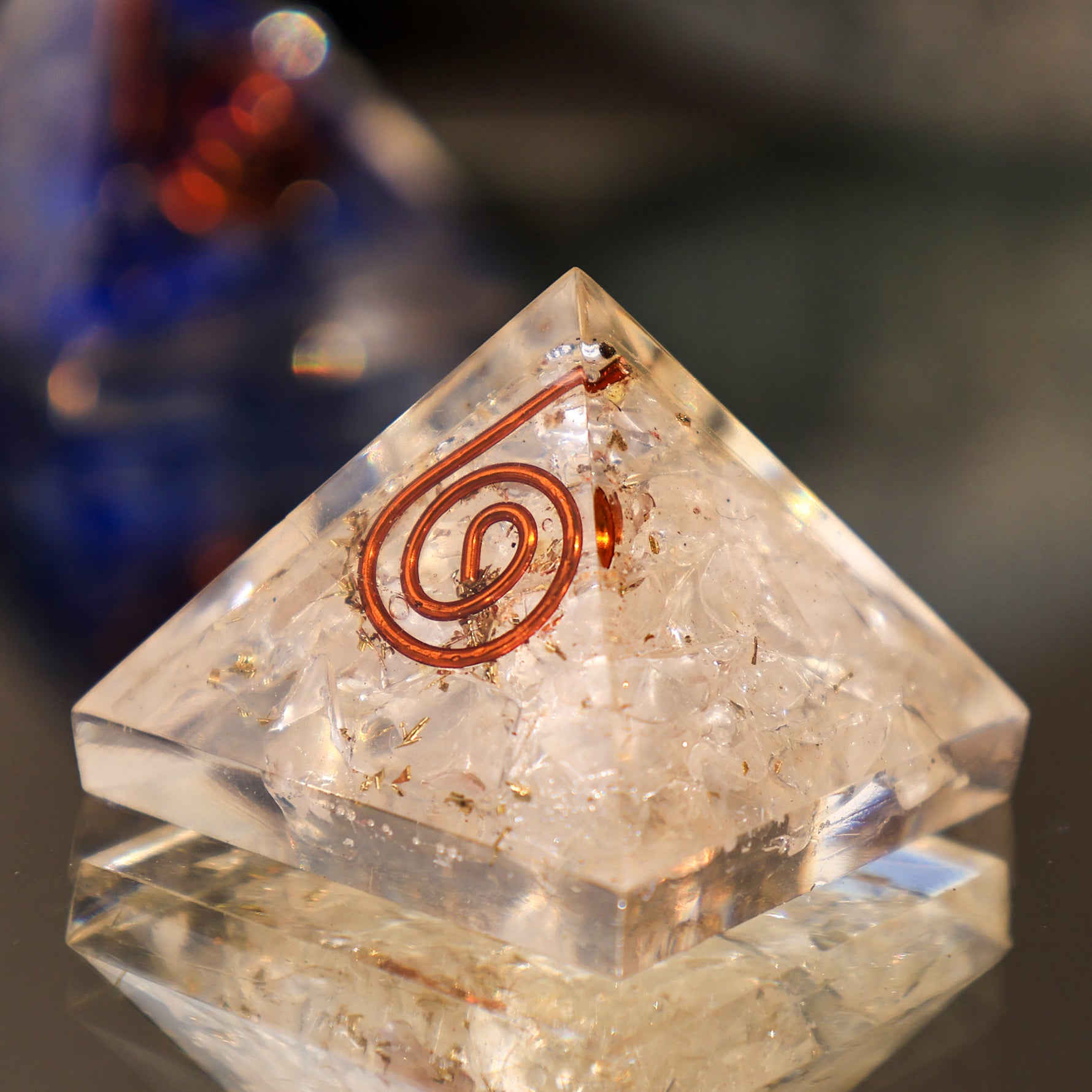 Selenite Pyramid - Abhimantrit