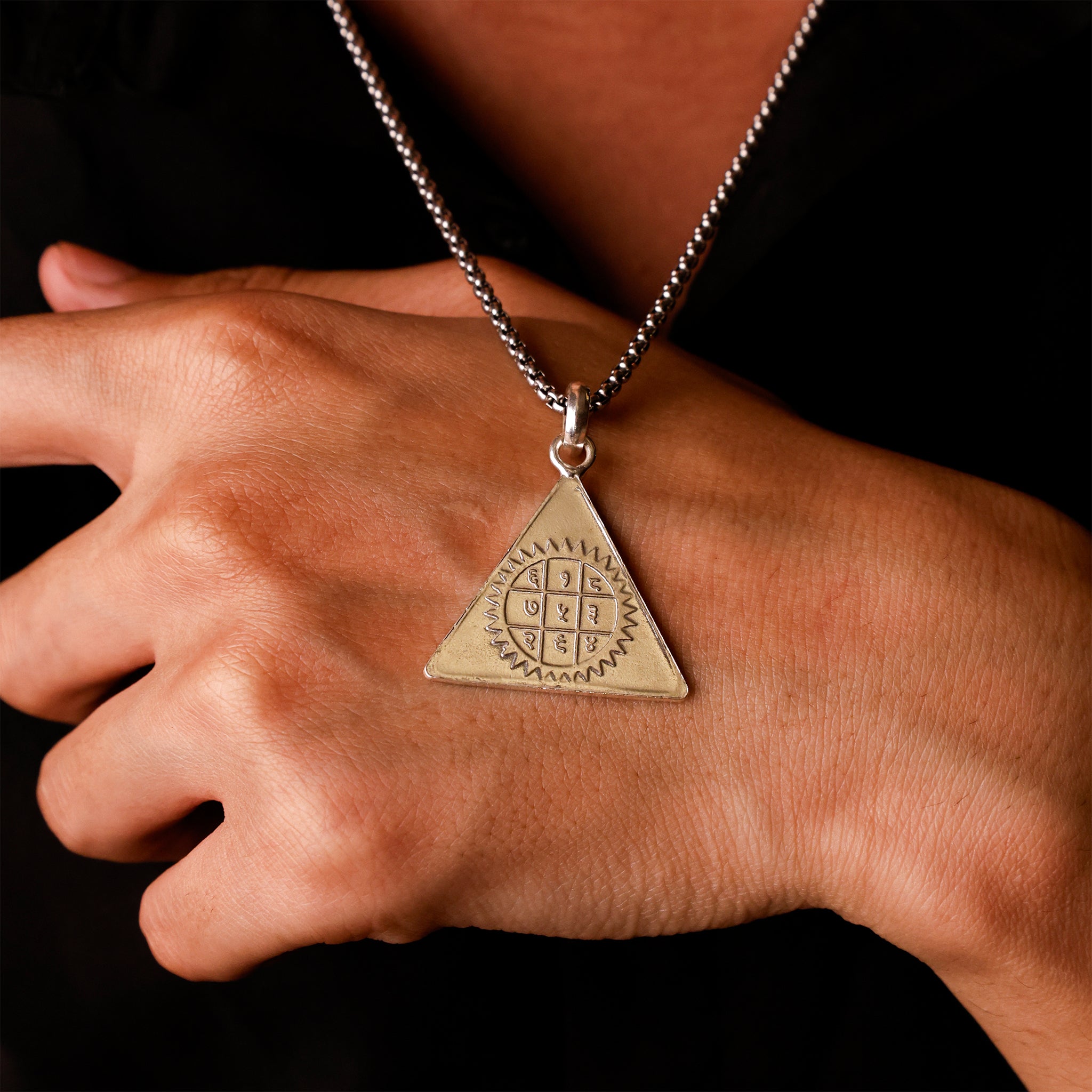 Pyra Hanuman Ji Yantra Pure Silver for Protection & Strength