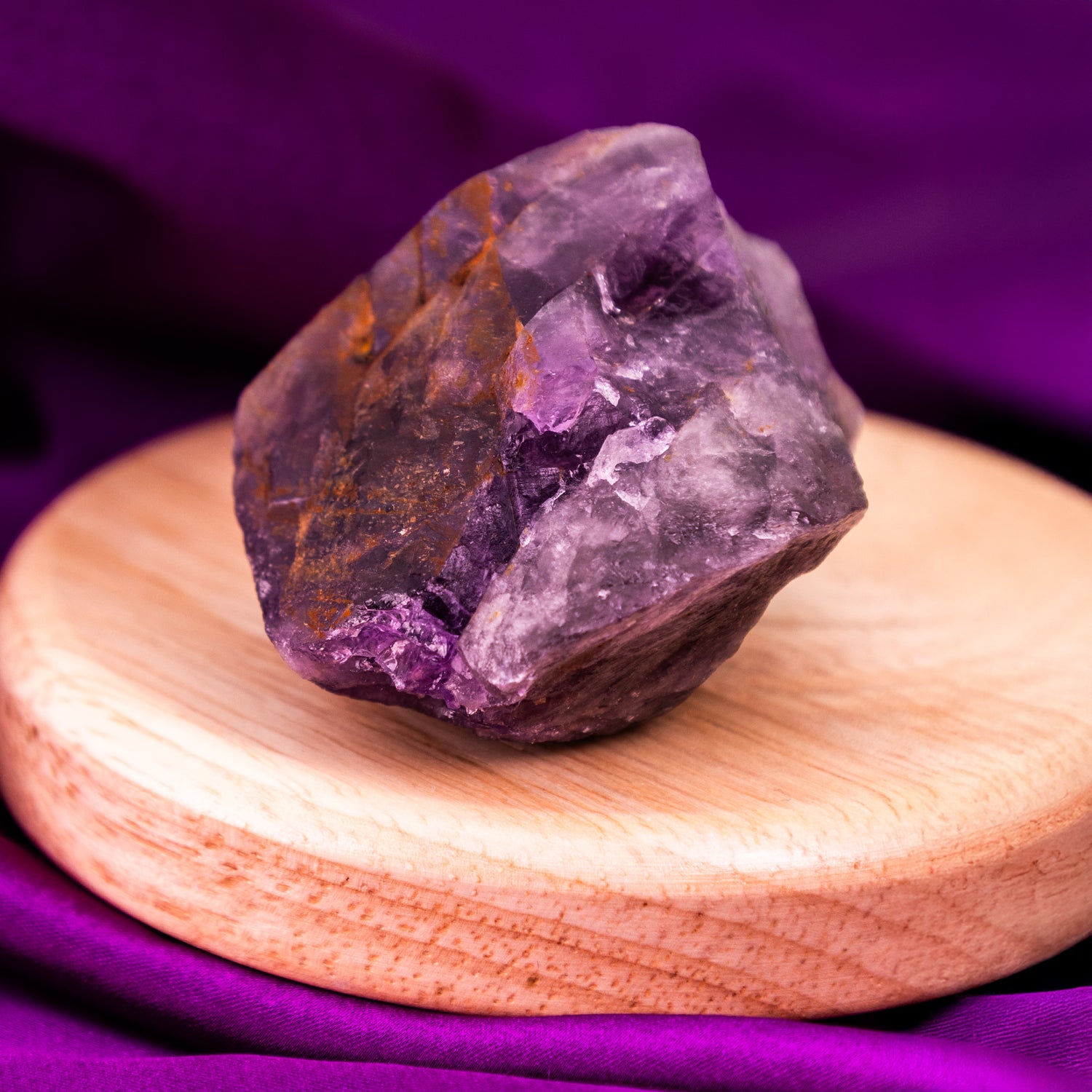 Amethyst Rough Stone - Abhimantrit & Certified