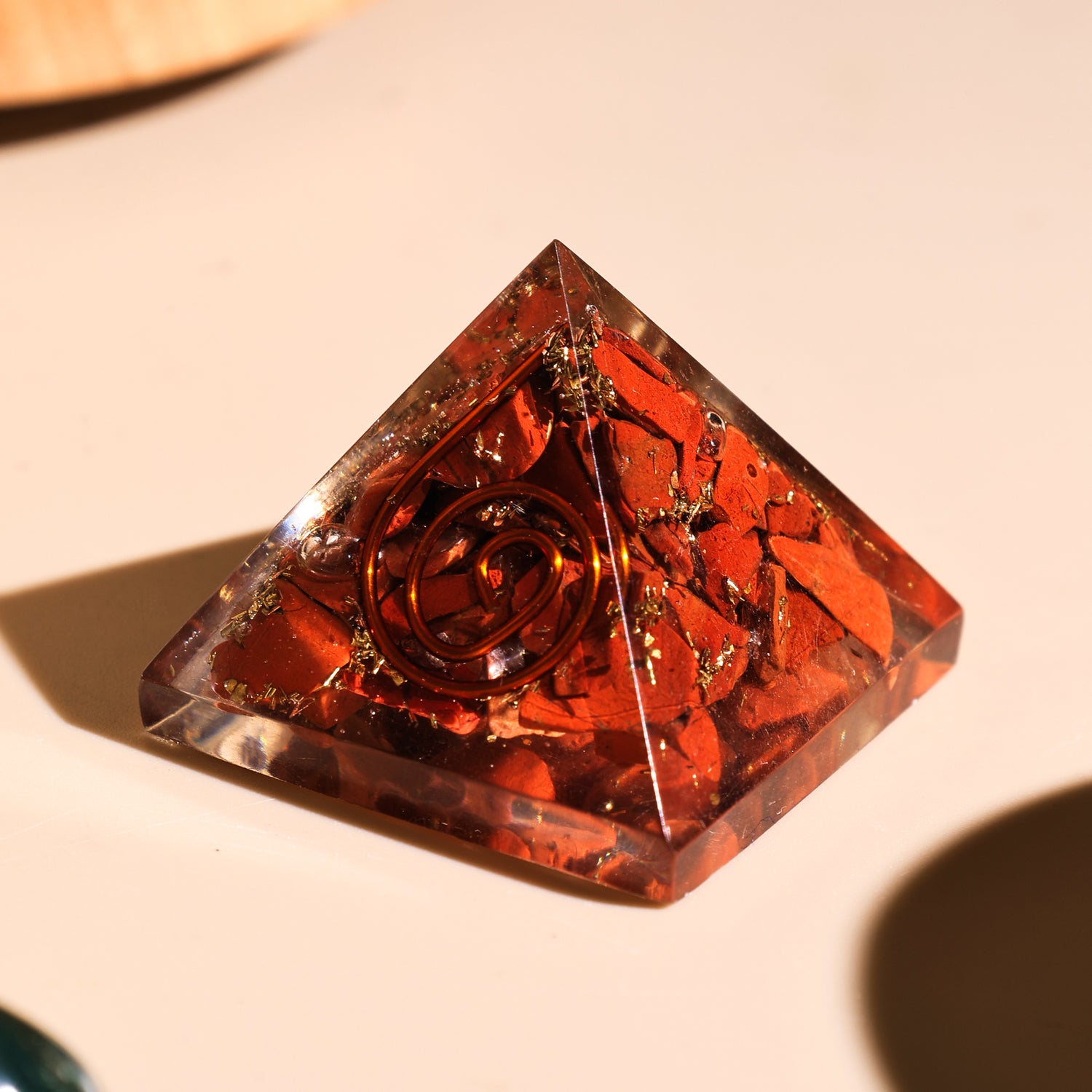 Red Jasper Pyramid - Abhimantrit