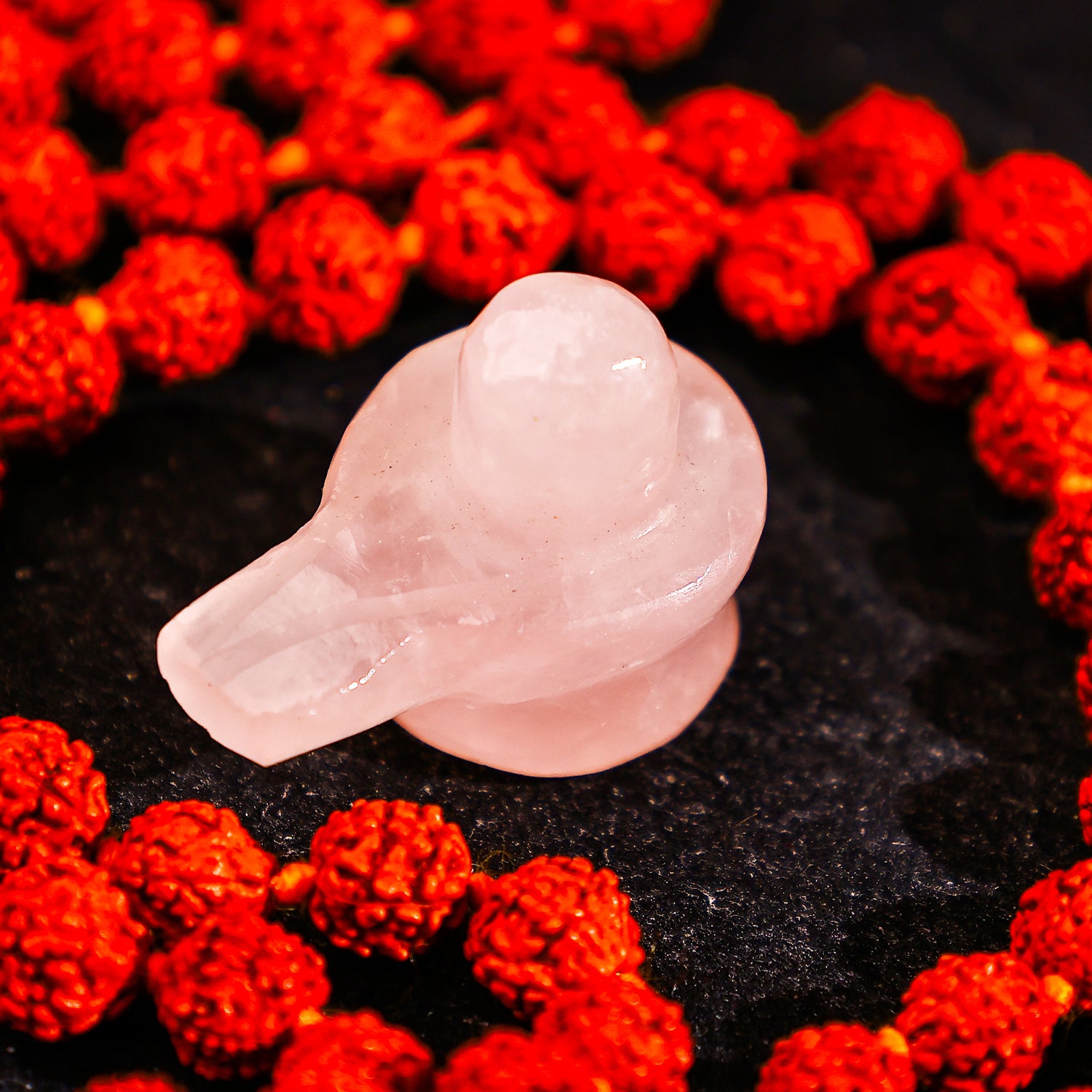 Rose Quartz Shivling - Abhimantrit