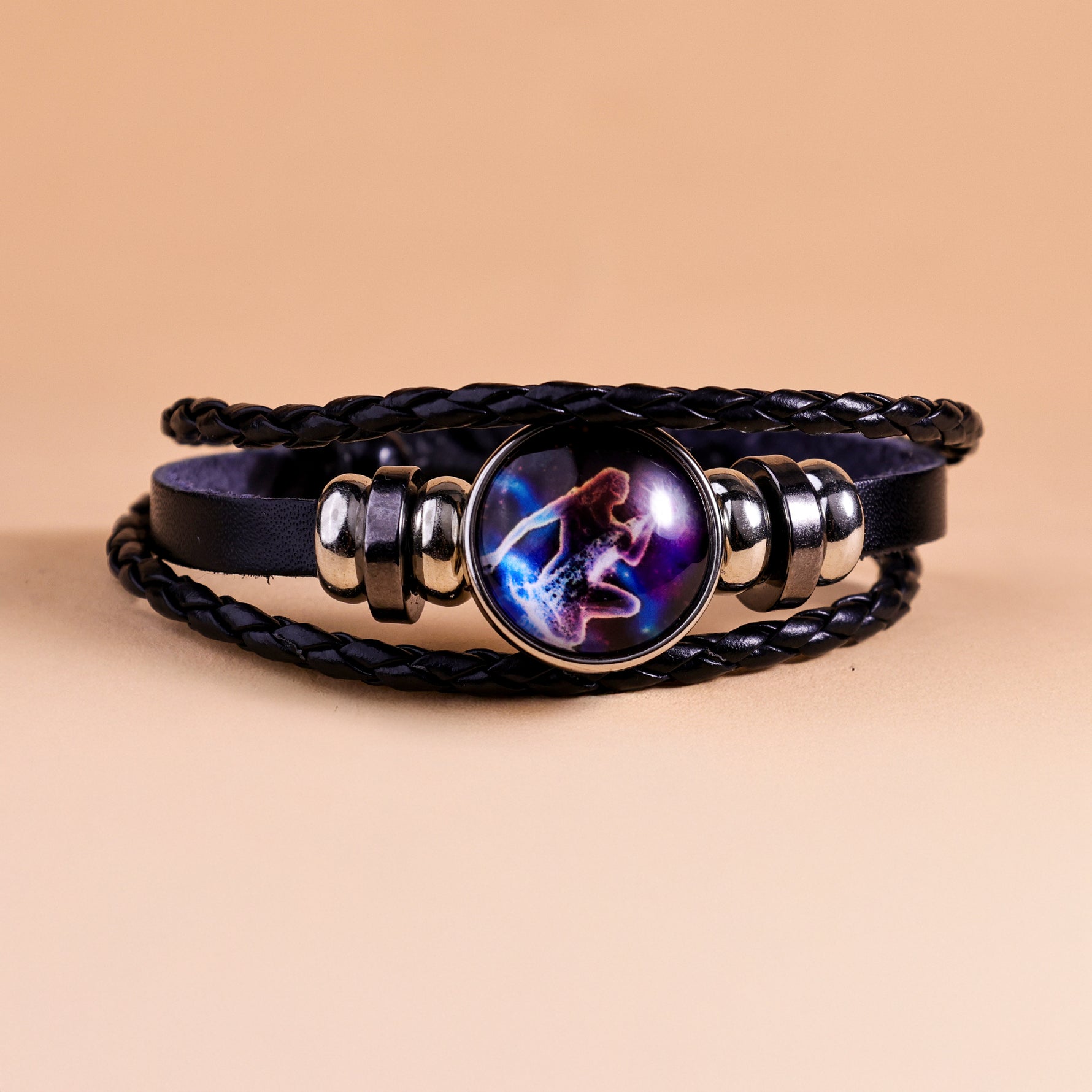 Aquarius Leather BraceletAquarius Leather Bracelet - Abhimantrit
