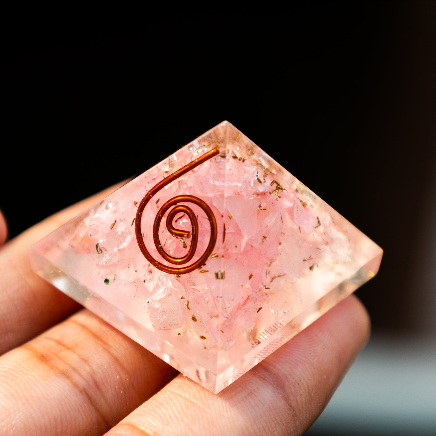 Rose Quartz Pyramid - Abhimantrit