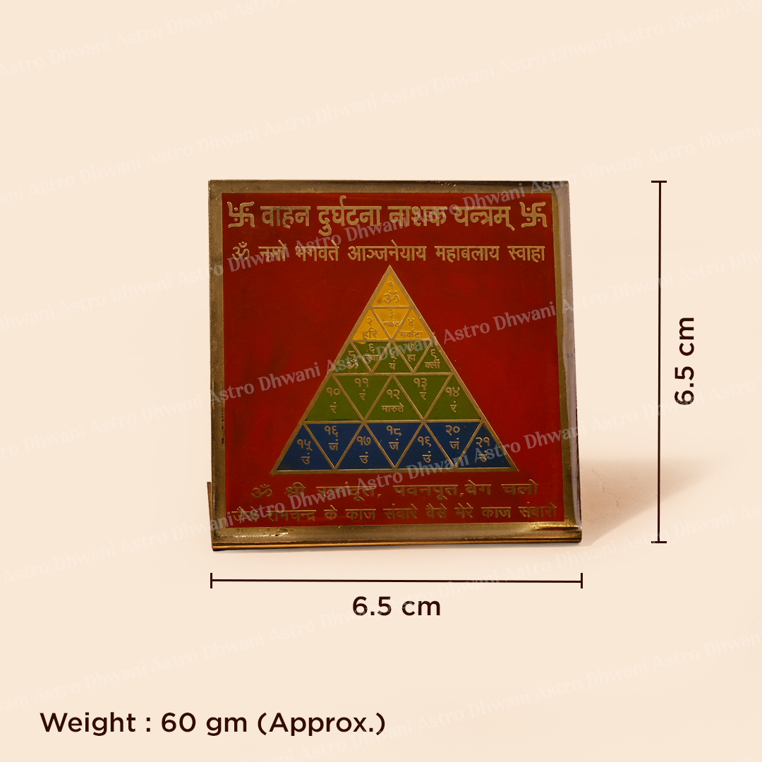 Vahan Durghatna Nashak Yantra | Vehicle Protection Yantra | Hanuman Protection Yantra for Car, Bike & Safe Travel | Personally Abhimantrit