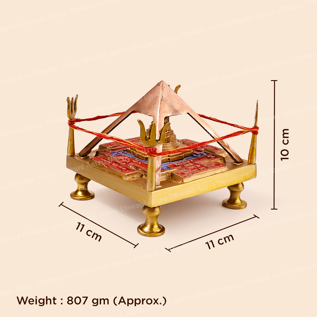 Vastu Dosh Nivaran Shree Yantra Chowki | Brass & Copper Vastu Chowki for Home, Office & Temple | Personally Abhimantrit