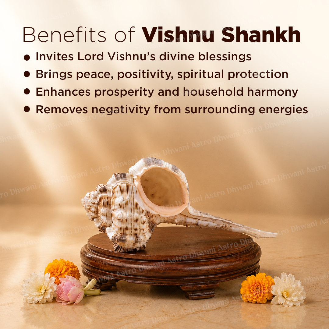 Vishnu Shankh For Peace Prosperity Sacred Puja Rituals