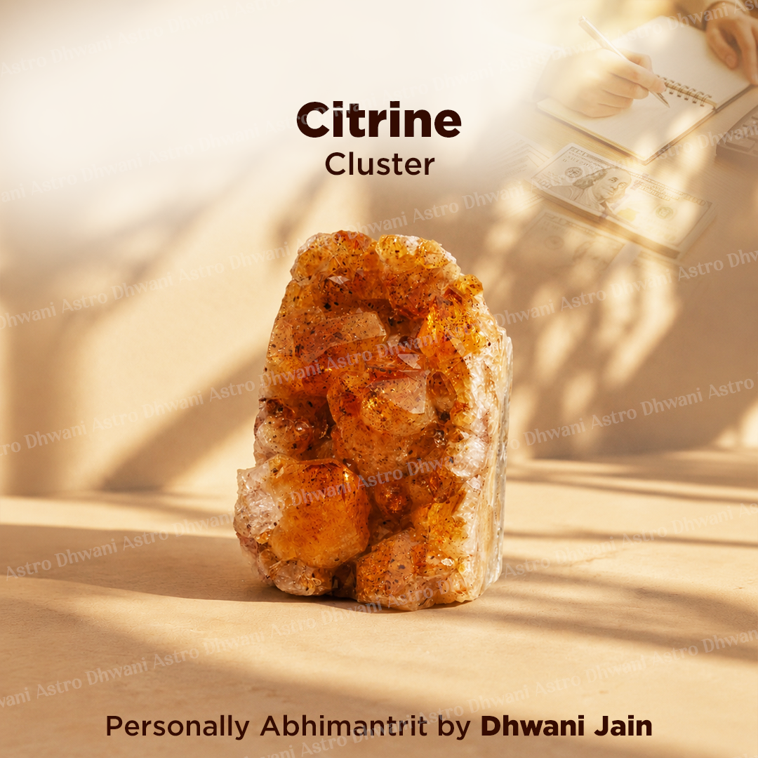Natural Raw Citrine Cluster – Premium Healing Crystal for Wealth, Abundance & Positive Energy