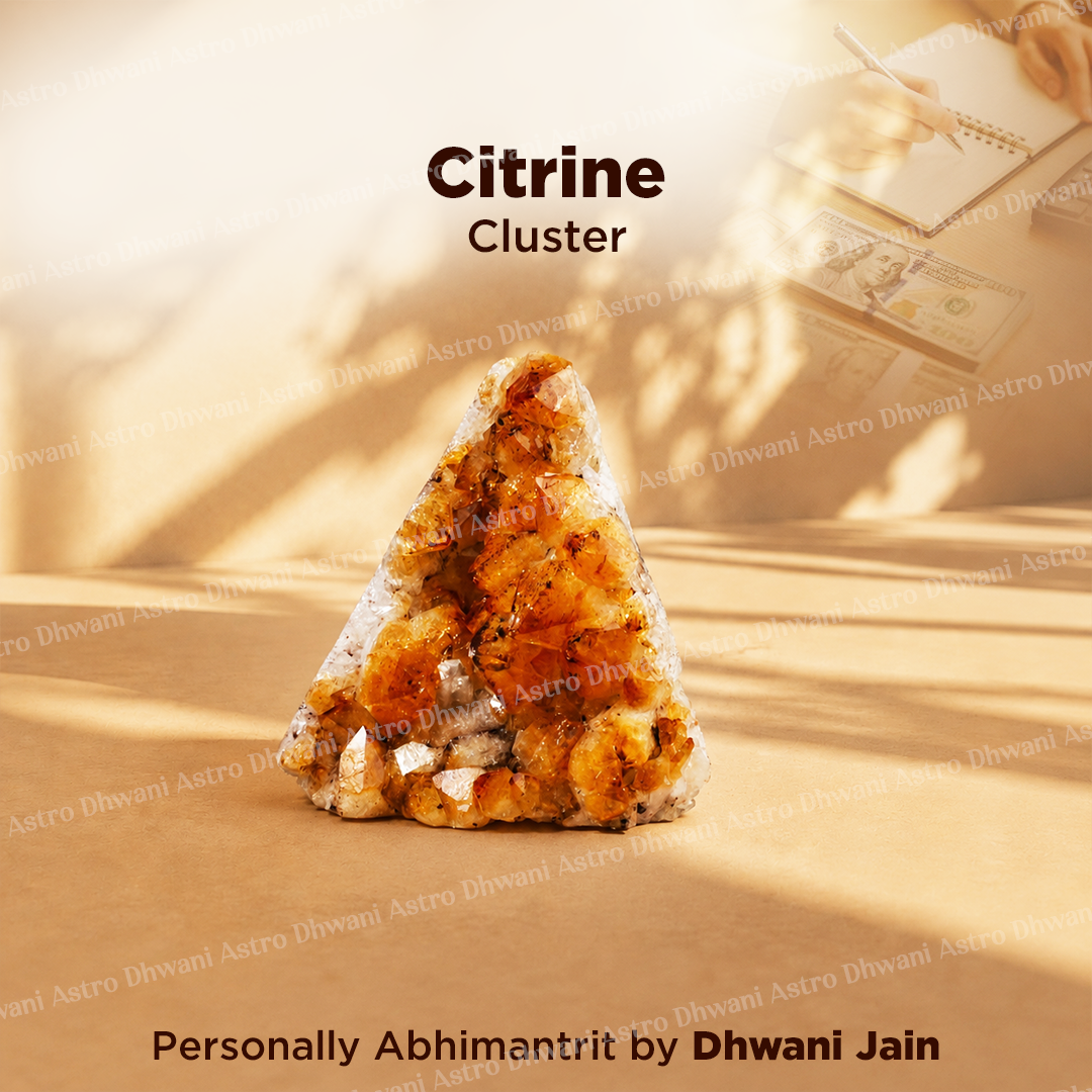 Natural Raw Citrine Cluster – Premium Healing Crystal for Wealth, Abundance & Positive Energy