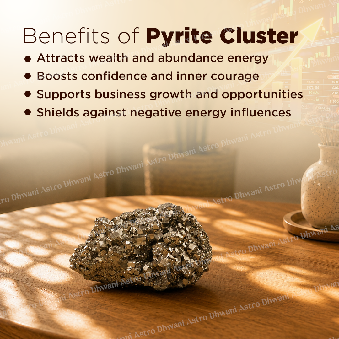 Natural Raw Pyrite Cluster – Premium Healing Crystal for Wealth, Career & Business Growth