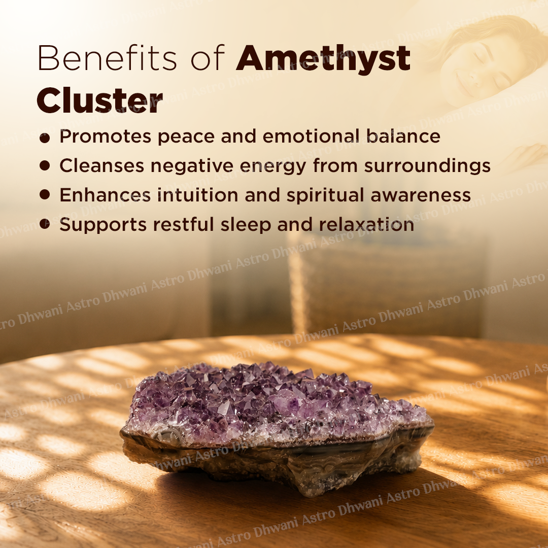Amethyst Brazilian Cluster – Natural Crystal for Healing, Protection & Positive Energy