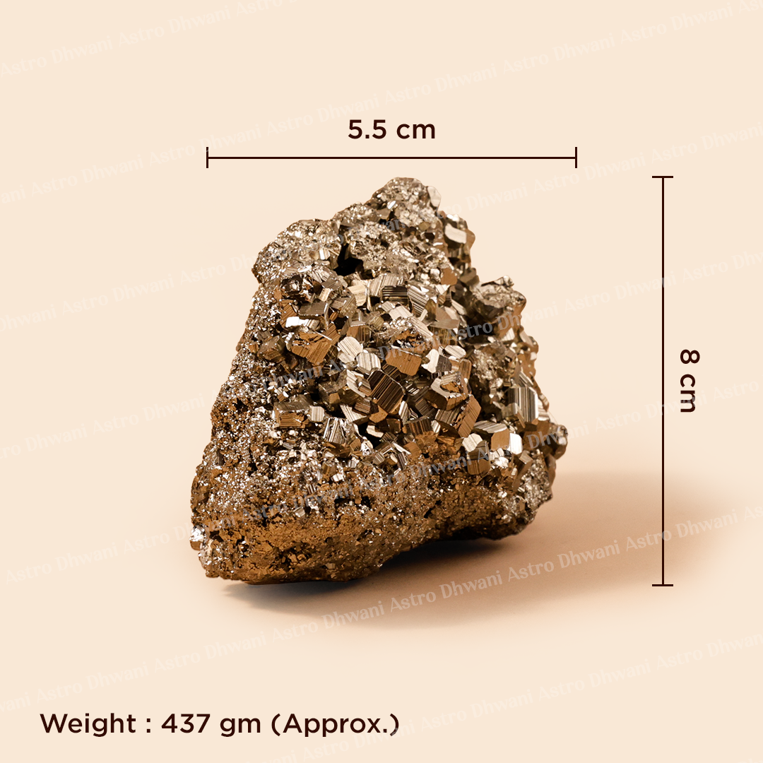 Natural Raw Pyrite Cluster – Premium Healing Crystal for Wealth, Career & Business Growth