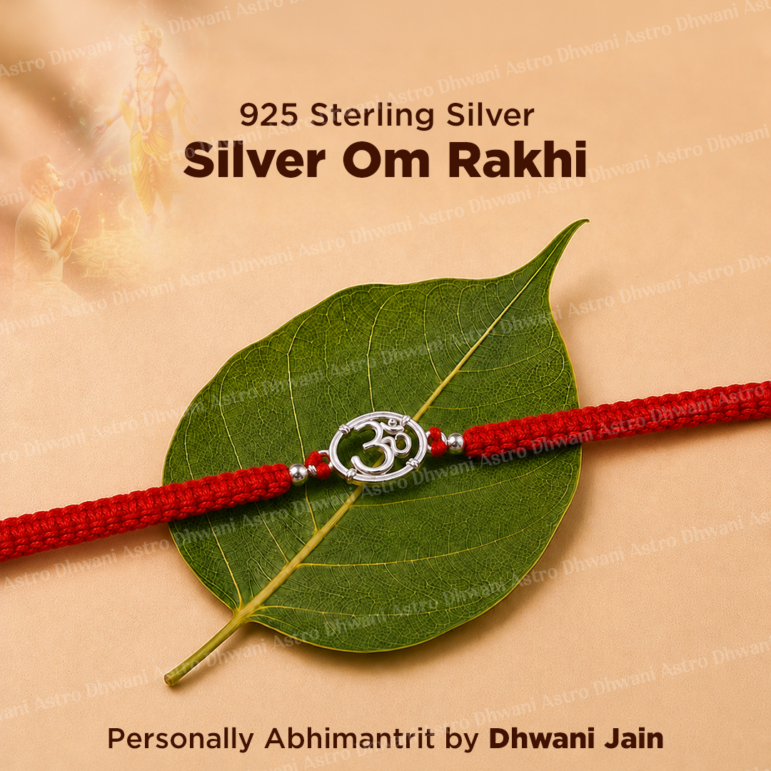 925 Sterling Silver Om Rakhi | Premium Raksha Bandhan Rakhi for Brother