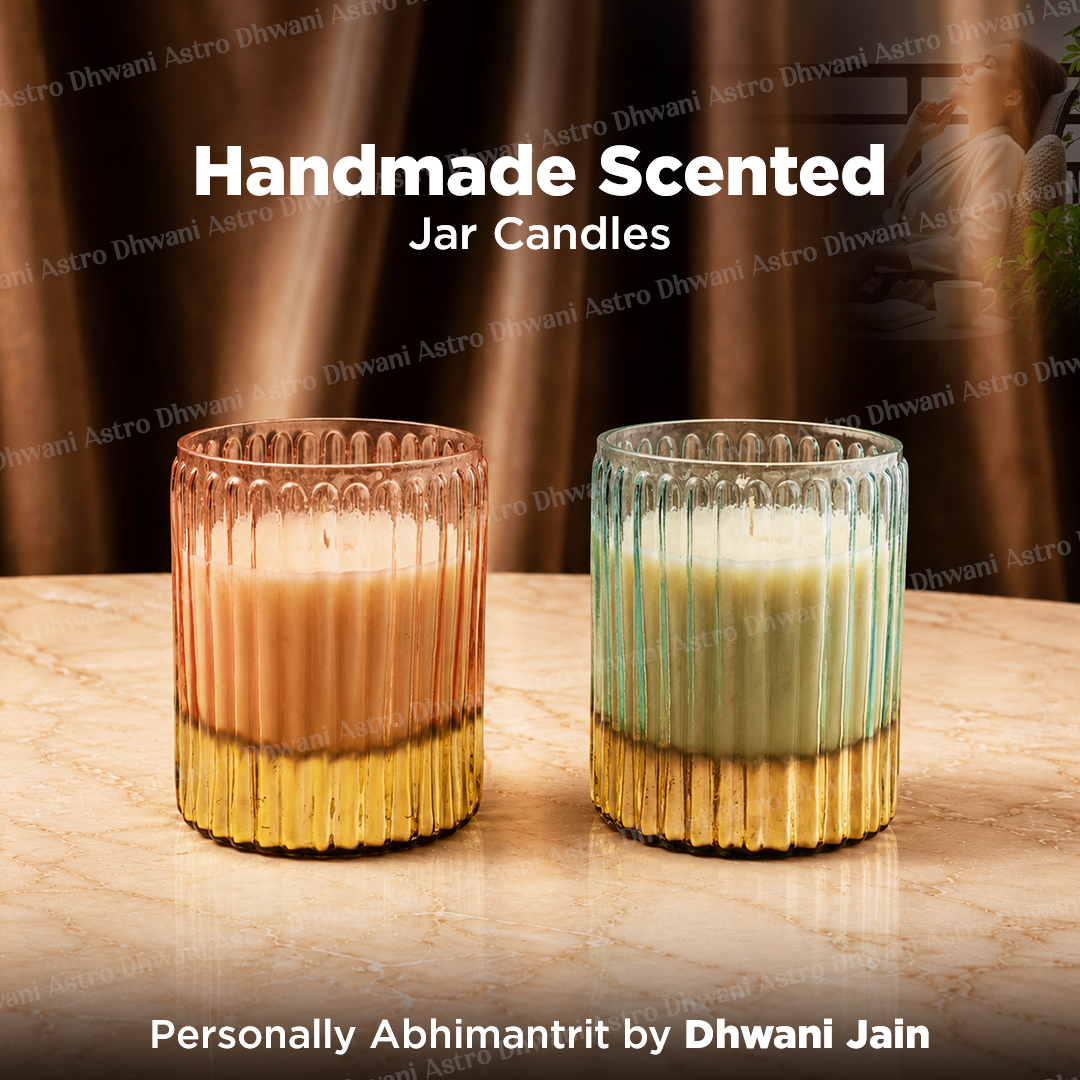 Scented Soy Wax Candle | Hand-Poured Aromatherapy Candle in Decorative Fluted Glass Jar | Meditation, Prayer & Home Décor