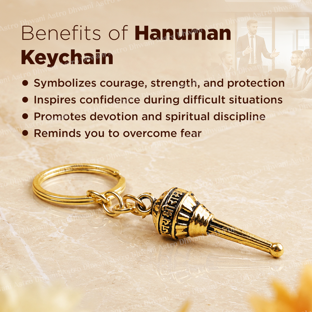 Hanuman Gada Keychain | Spiritually Energized Bajrangbali Protection