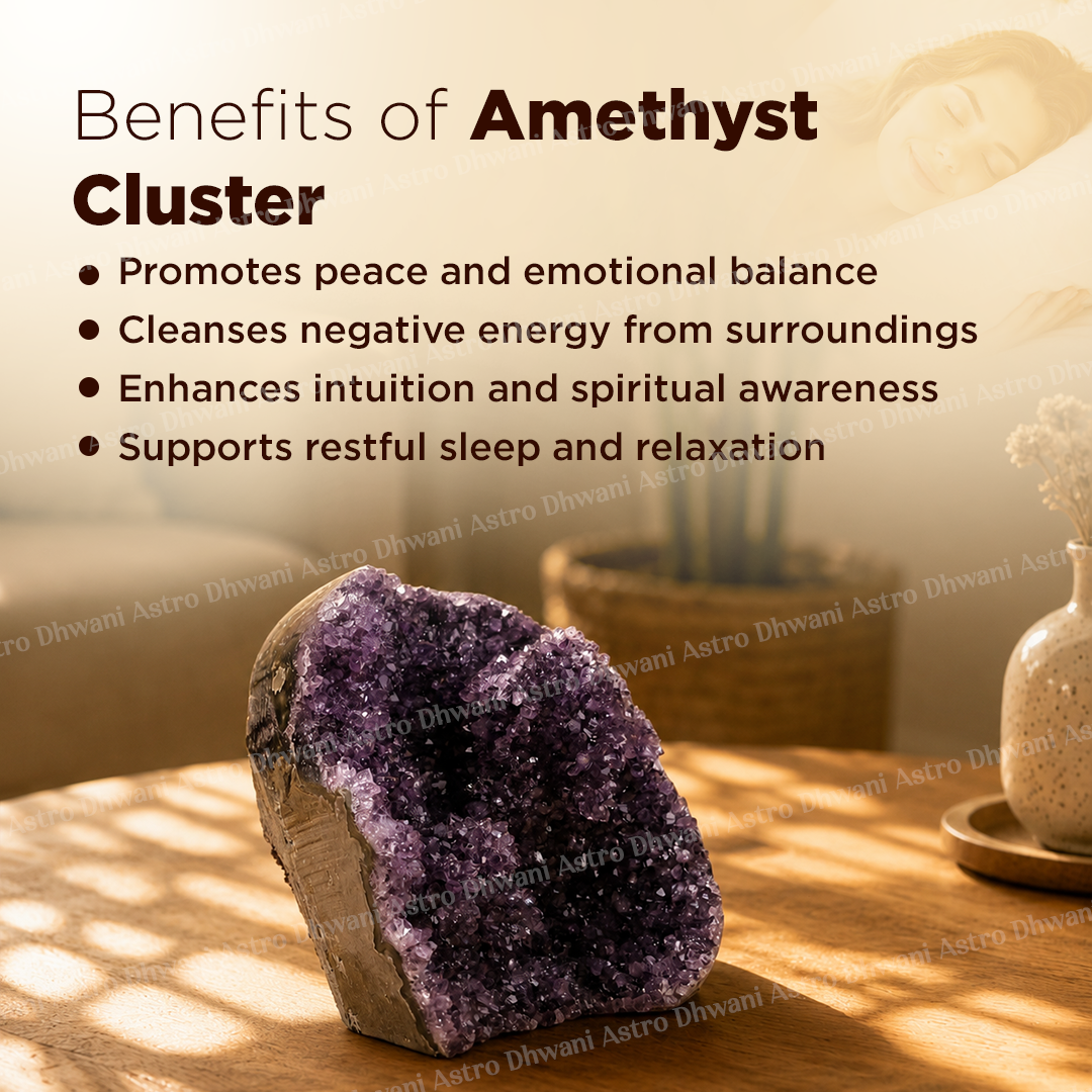 Amethyst Brazilian Cluster – Natural Crystal for Healing, Protection & Positive Energy