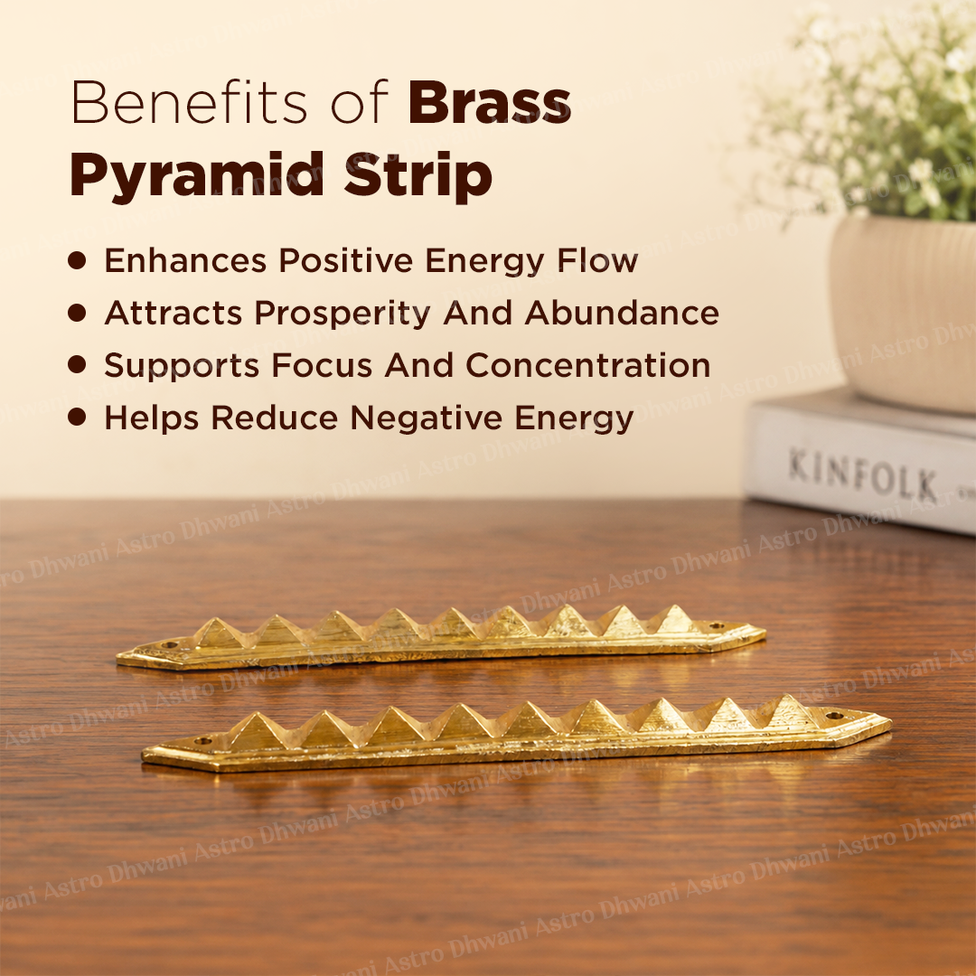 Vastu Pyramid Strip | Brass Pyramid Strip for Energy & Protection | Feng Shui & Spiritual Décor
