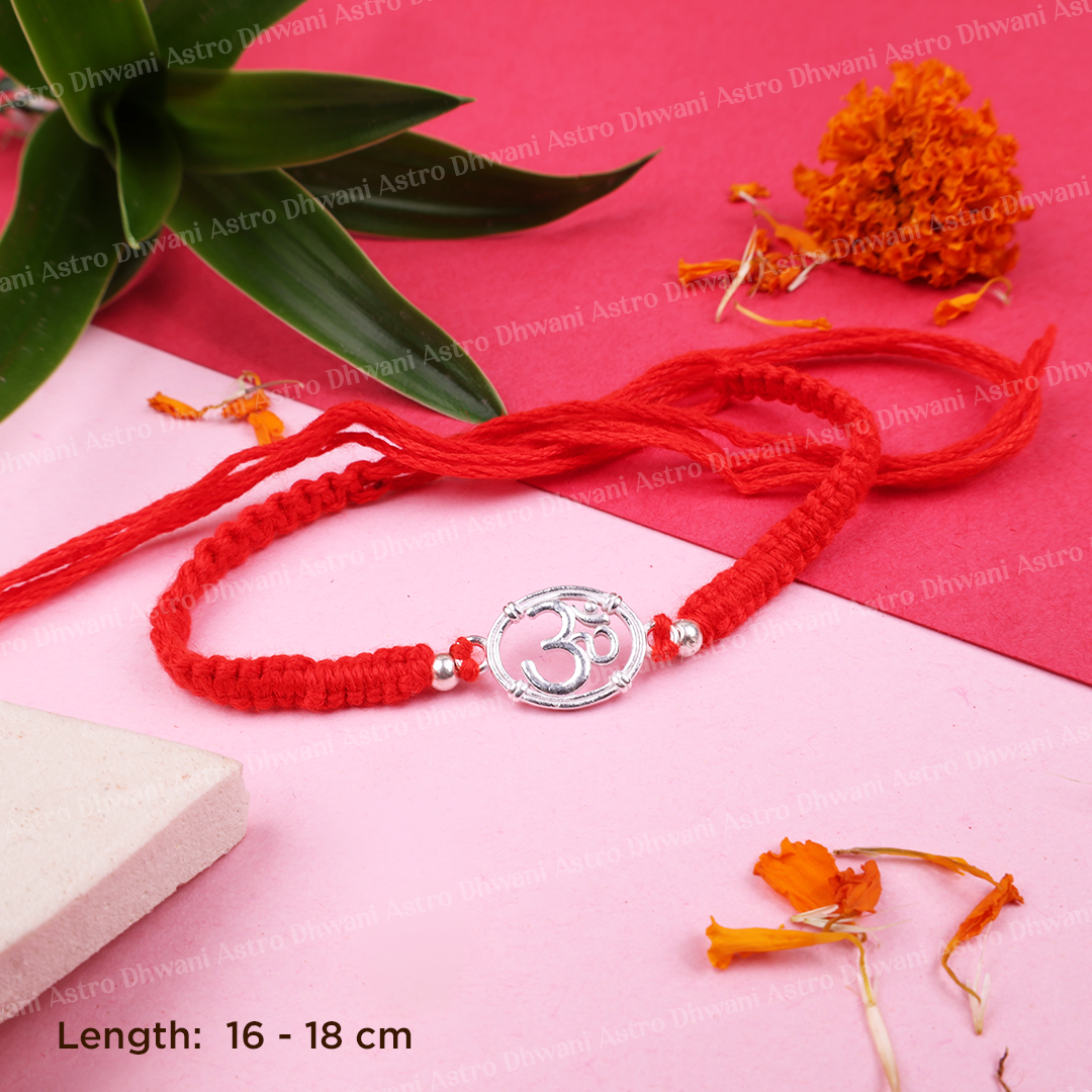 925 Sterling Silver Om Rakhi | Premium Raksha Bandhan Rakhi for Brother