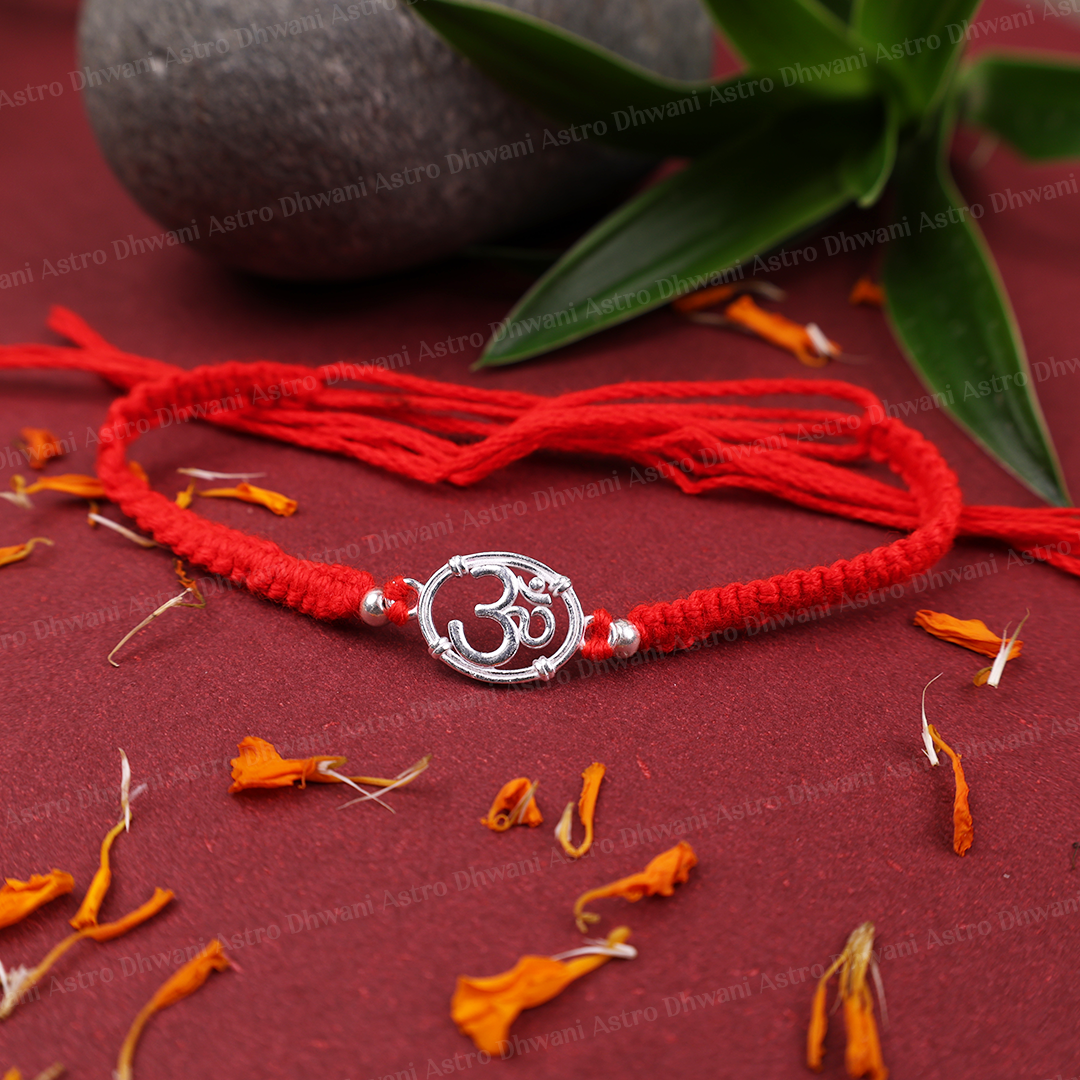 925 Sterling Silver Om Rakhi | Premium Raksha Bandhan Rakhi for Brother