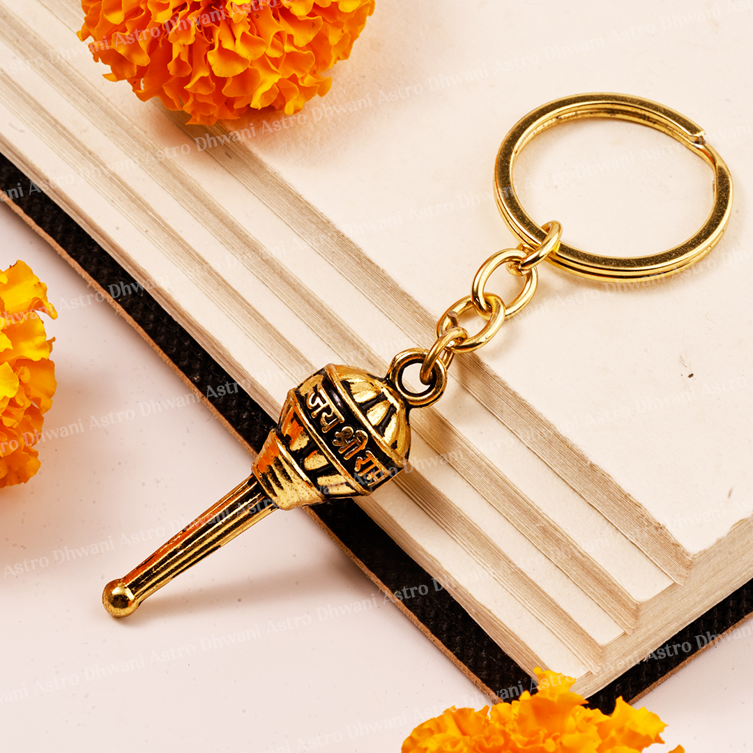 Hanuman Gada Keychain | Spiritually Energized Bajrangbali Protection
