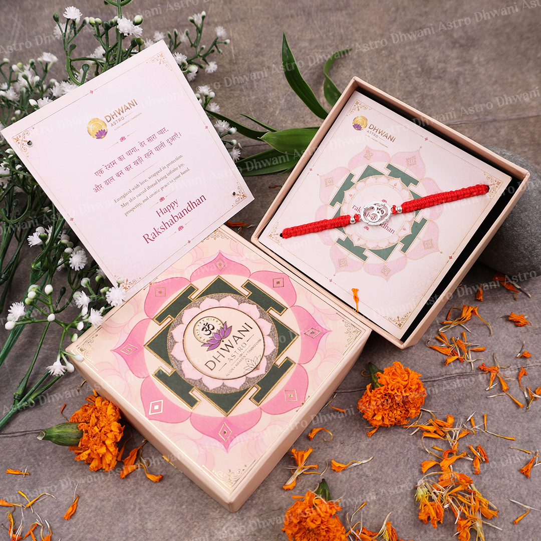 925 Sterling Silver Om Rakhi | Premium Raksha Bandhan Rakhi for Brother