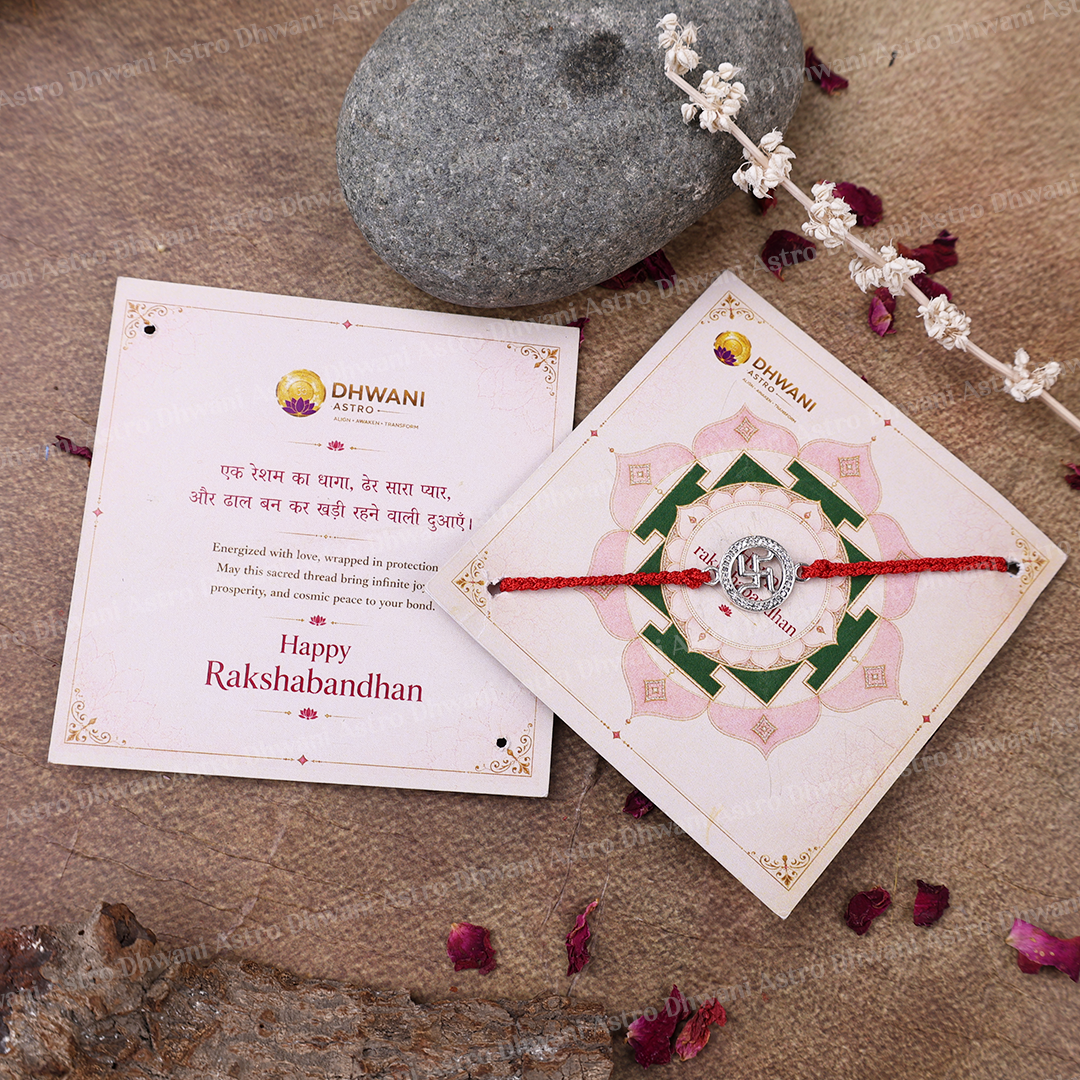 925 Sterling Silver Evil Eye Rakhi | Pure Silver Raksha Bandhan Thread | Handmade Spiritual Protection Rakhi | Adjustable Sacred Rakhi for Brother