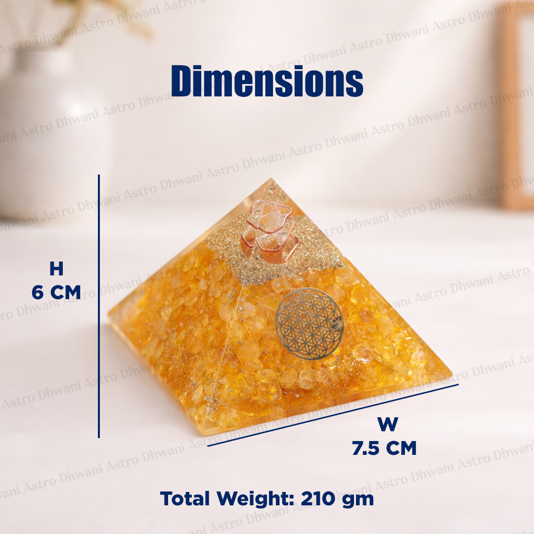 Yellow Citrine Pyramid – Wealth, Success & Money Attraction Crystal