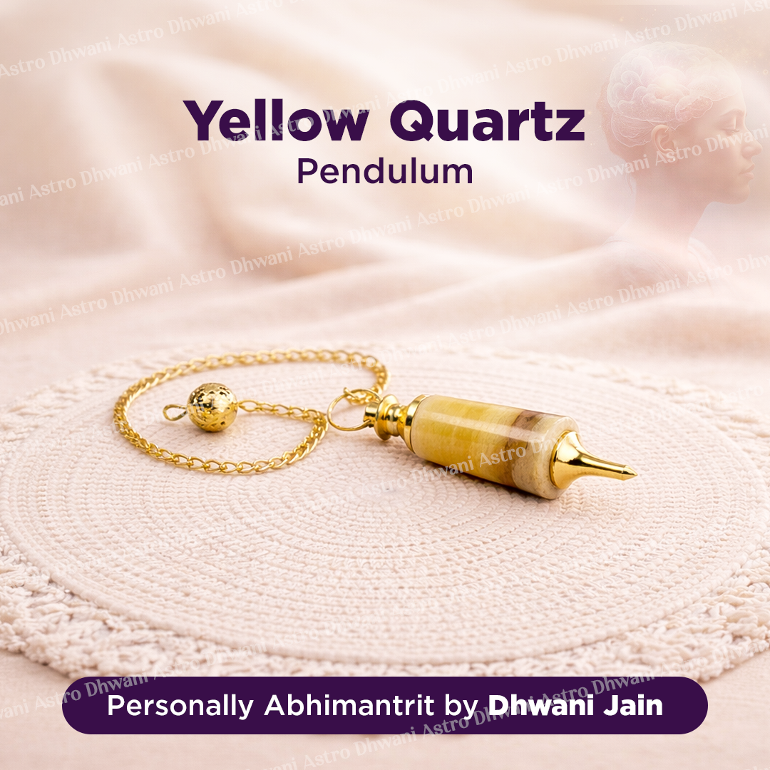 Yellow Quartz Pendulum - Abhimantrit