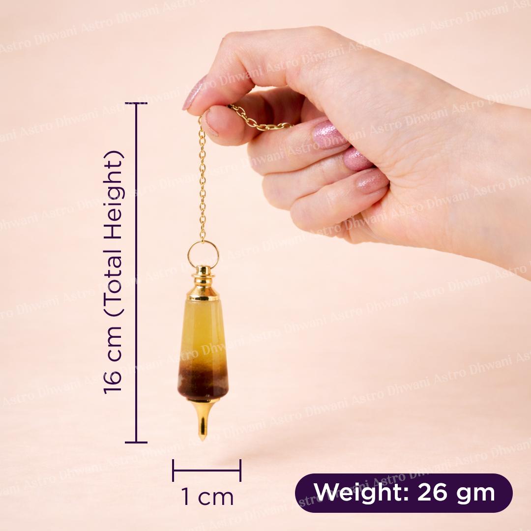 Yellow Quartz Pendulum - Abhimantrit