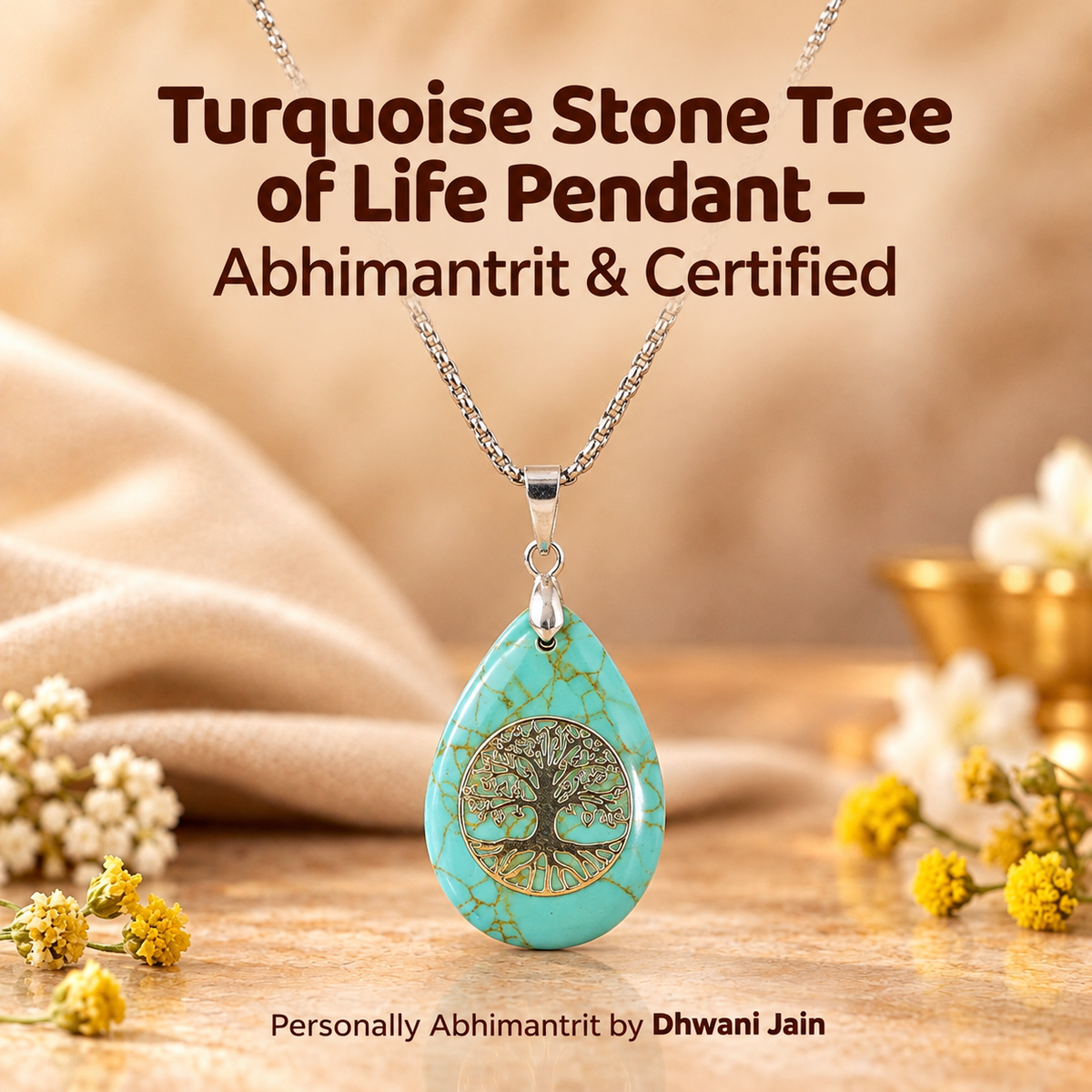 Turquoise Tree of Life – Positive Energy, Protection & Emotional Balance