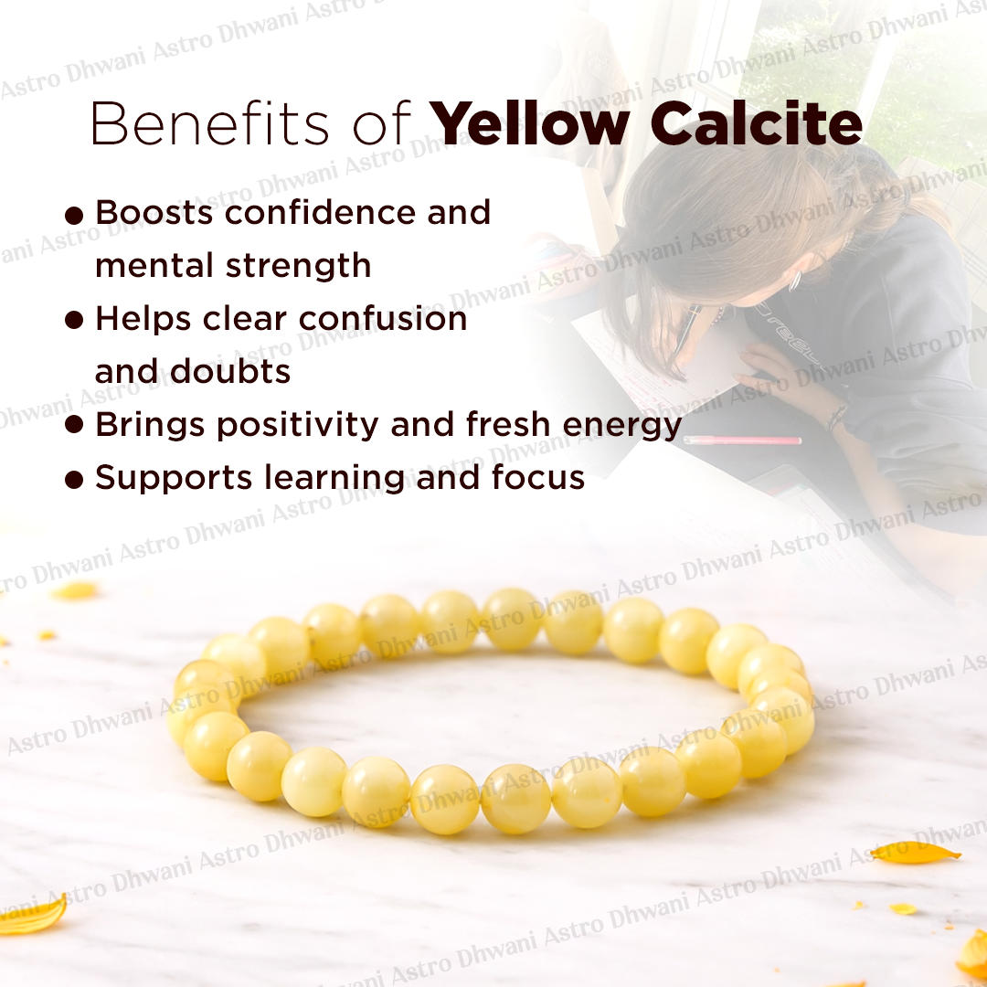 Yellow Calcite Bracelet (Abhimantrit) for Confidence