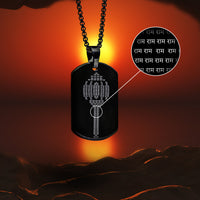Ram Ram Engraved Gada Pendant