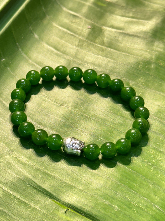 Promote Healthy Skin & Improve Digestion Bracelet (Green Jade) - Abhimantrit & Certified