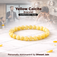 Yellow Calcite Bracelet (Abhimantrit) for Confidence