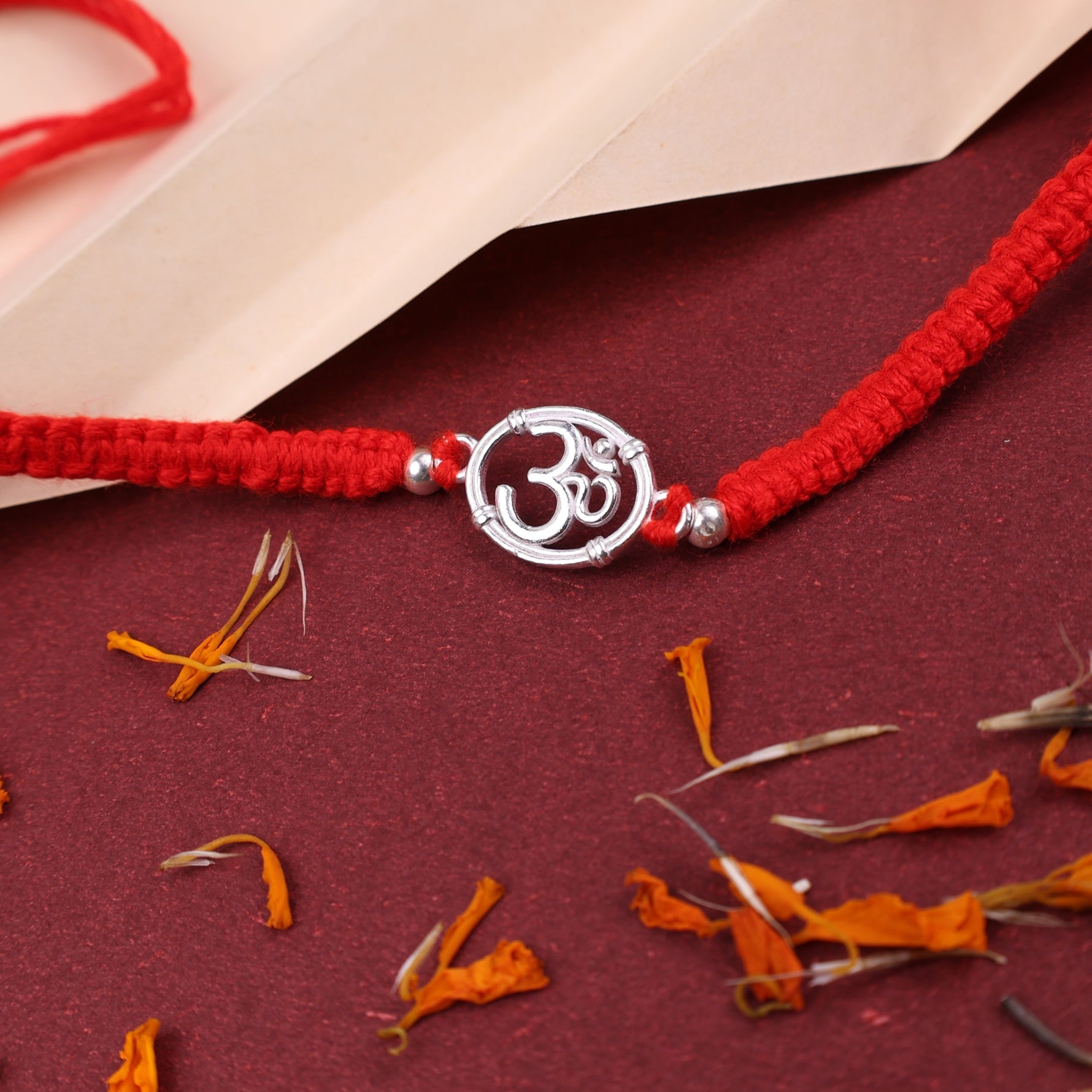 925 Sterling Silver Om Rakhi | Premium Raksha Bandhan Rakhi for Brother