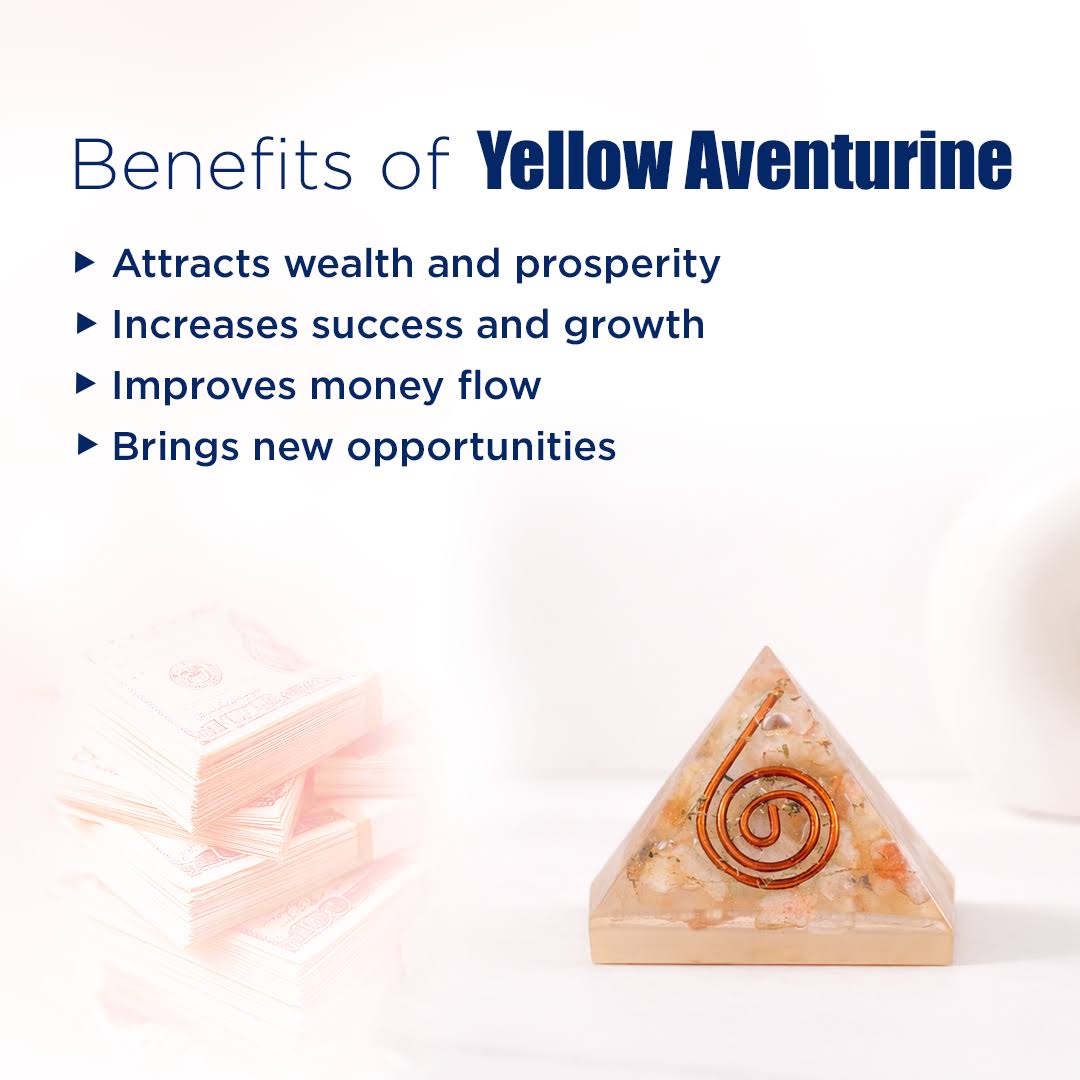 Yellow Aventurine Pyramid - Abhimantrit