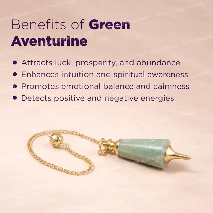 Green Aventurine Pendulum - Abhimantrit