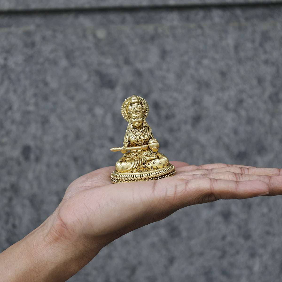 Pure Brass Maa Annapurna Statue - Abhimantrit